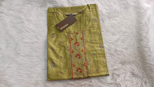 Avaasa Brand kurti lime green
