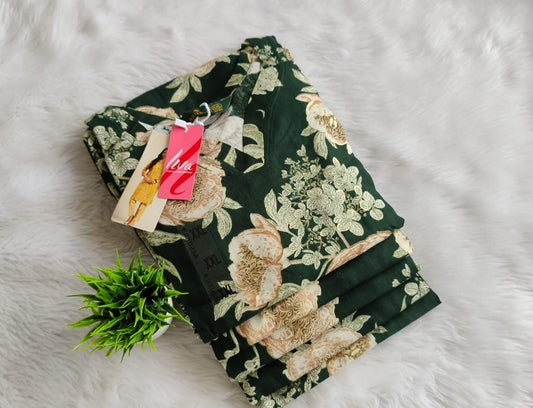 College & Office Wear Kurtis - dark-olive-green