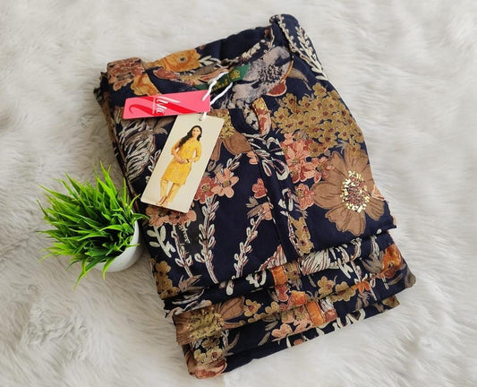 College & Office Wear Kurtis - desaturated-brown