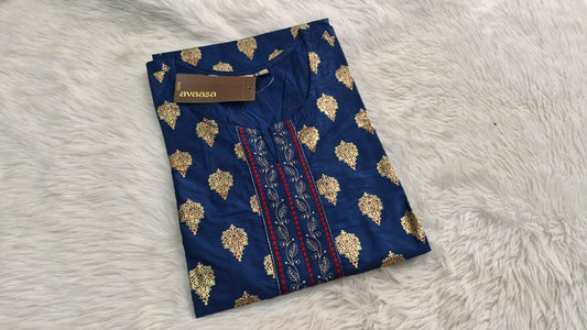 Avaasa Brand kurti - avaasa-royal-blue