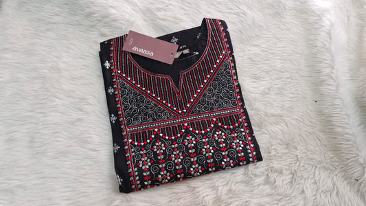 Avaasa Brand kurti - avaasa-black