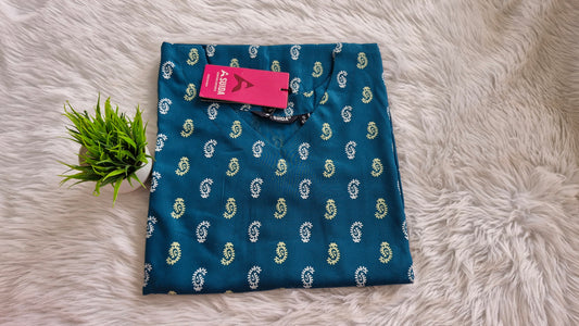 Stylish Teal Blue kurti