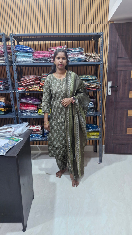 Bottle Green colour 3 pcs set